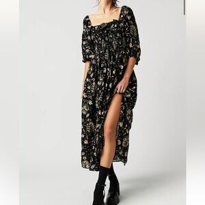 Free People Oasis Printed Midi Dress
